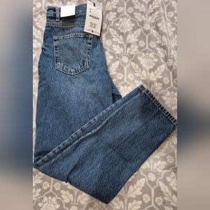 Zara Blue Denim Jeans with Contrast Stitching
